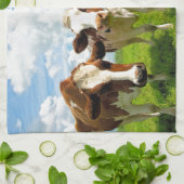 Linge De Cuisine Quatre vaches qui bavardent (Plié)