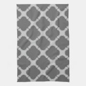 Linge De Cuisine Quatrefoil dans les tons gris (Vertical)