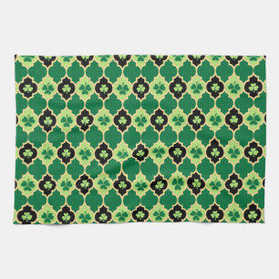 Linge De Cuisine Quatrefoil Shamrocks irlandais