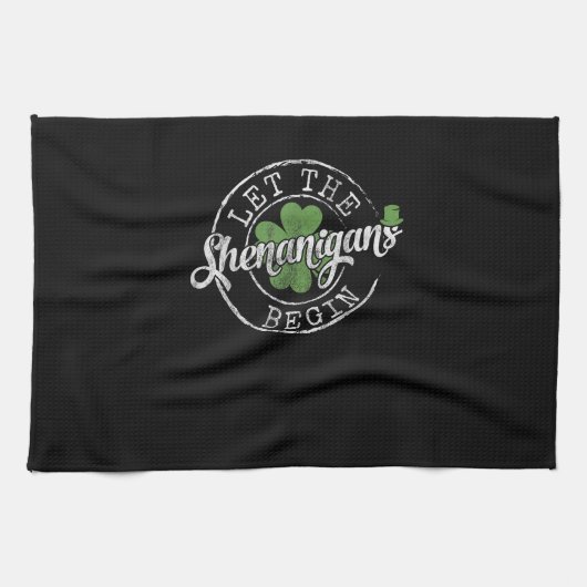 Linge De Cuisine Que Les Shenanigans Commencent À Drôle Clovers St (Horizontal)