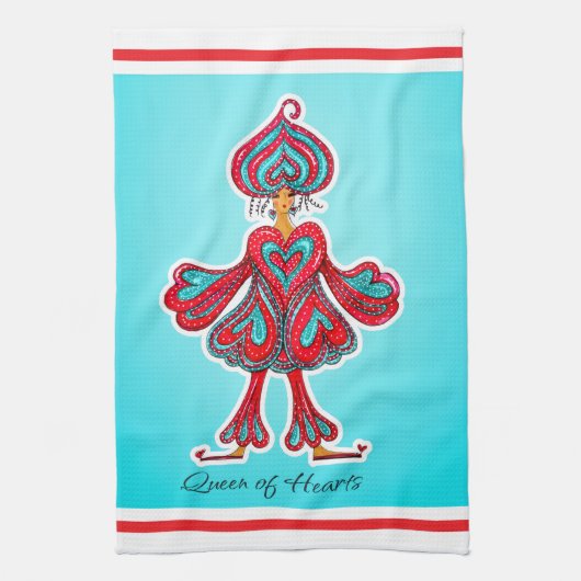 Linge De Cuisine Queen of Hearts  (Vertical)