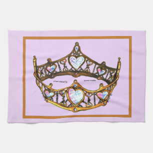 Linge De Cuisine Queen of Hearts Gold Crown Tiara rose thistle
