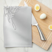 Linge De Cuisine Queue ronde papillon stylisée, effet bossé (Quart Plié)