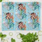 Linge De Cuisine Queue Turquoise de sirène d'Imaginaire (Plié)