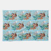 Linge De Cuisine Queue Turquoise de sirène d'Imaginaire (Horizontal)