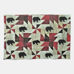 Linge De Cuisine Quilt d'ours noir