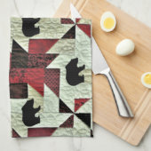 Linge De Cuisine Quilt d'ours noir (Quart Plié)