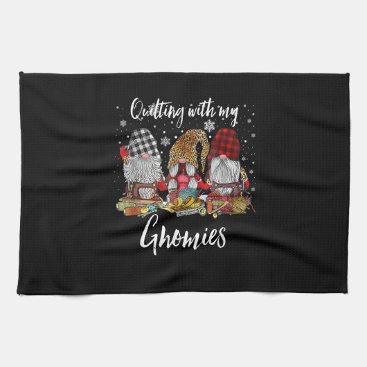 Linge De Cuisine Quilter Avec Mes Gnomies Noël Gnomes Holiday (Horizontal)