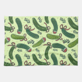 Linge De Cuisine Quirky Festive Pickles de Noël Motif (Horizontal)
