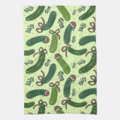 Linge De Cuisine Quirky Festive Pickles de Noël Motif (Vertical)