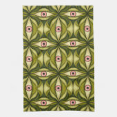 Linge De Cuisine Quirky Rose Eyes Et Vert Botanical Motif (Vertical)