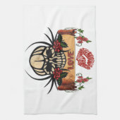 Linge De Cuisine RAB Rockabilly Crâne Roses Love Lipstick (Vertical)