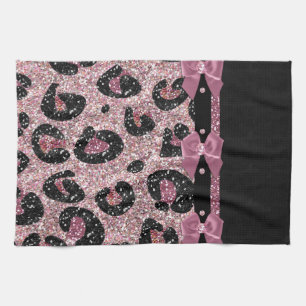 Linge De Cuisine RAB Rockabilly Pink Leopard Ribbon Bows