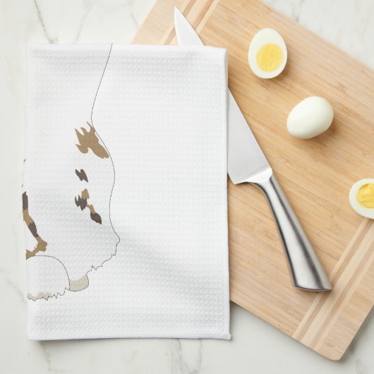 Linge De Cuisine Rabbit anglais - Debout (Quart Plié)