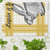 Linge De Cuisine Rabbit French Recipe - Kitchen Towel (Plié)