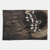 Linge De Cuisine Raccoons Brown Cute Tree (Horizontal)
