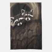Linge De Cuisine Raccoons Brown Cute Tree (Vertical)