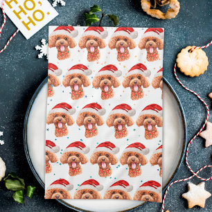 Linge De Cuisine Race de chien Caniche Étoiles de Noël