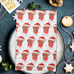 Linge De Cuisine Race de chien Mastiff français Noël