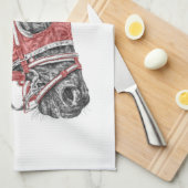 Linge De Cuisine Race Horse Portrait Soies (Quart Plié)