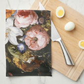 Linge De Cuisine Rachel Ruysch - fleurs dans un vase en verre (Quart Plié)