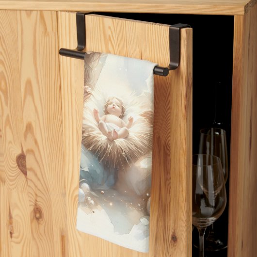 Linge De Cuisine Radiant Holy Family Nativity Scene (Pliage en tiers)