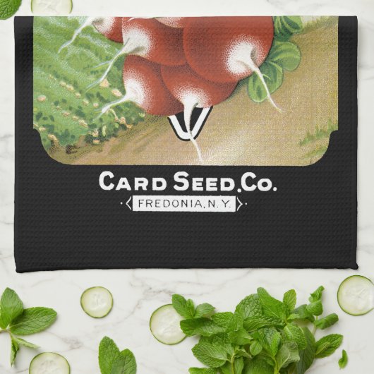 Linge De Cuisine Radish Seed Packet Étiquette (Plié)