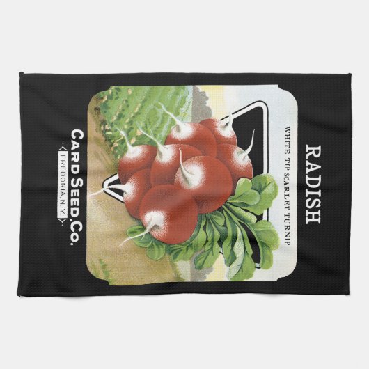 Linge De Cuisine Radish Seed Packet Étiquette (Horizontal)