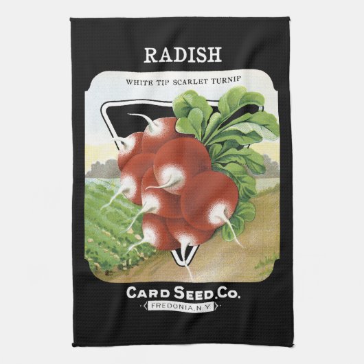 Linge De Cuisine Radish Seed Packet Étiquette (Vertical)