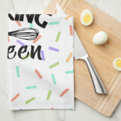 Linge De Cuisine Rainbow confetti baking queen drôle slogan (Quart Plié)