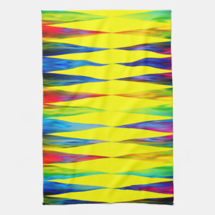 Linge De Cuisine [Rainbow Fiesta] Arlequin géométrique Jaune clair