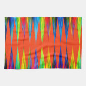 Linge De Cuisine [Rainbow Fiesta] Arlequin Geometry Fiery Orange (Horizontal)