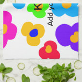 Linge De Cuisine Rainbow flower pride amour ajouter nom texte lqbtq (Plié)