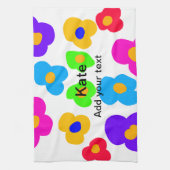 Linge De Cuisine Rainbow flower pride amour ajouter nom texte lqbtq (Vertical)