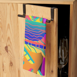 Linge De Cuisine Rainbow Geo Gras