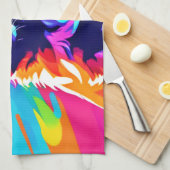 Linge De Cuisine Rainbow Hug Dog Art (Quart Plié)