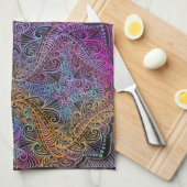 Linge De Cuisine Rainbow Kaleidoscope Mandala (Quart Plié)