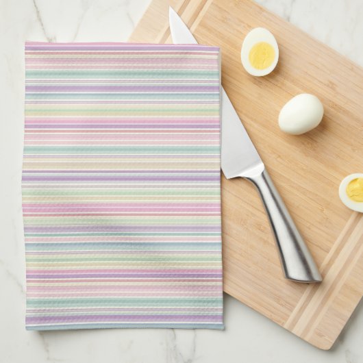 Linge De Cuisine rainbow stripe background (Quart Plié)