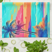 Linge De Cuisine Rainbow Sunset Beach (Plié)