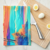 Linge De Cuisine Rainbow Sunset Beach (Quart Plié)