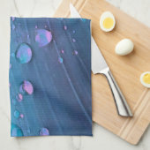 Linge De Cuisine Raindrops Closeup, Spacey Blues (Quart Plié)