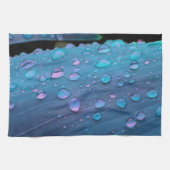 Linge De Cuisine Raindrops Closeup, Spacey Blues (Horizontal)