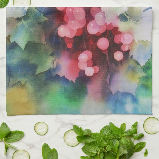 Linge De Cuisine Raisins (Plié)