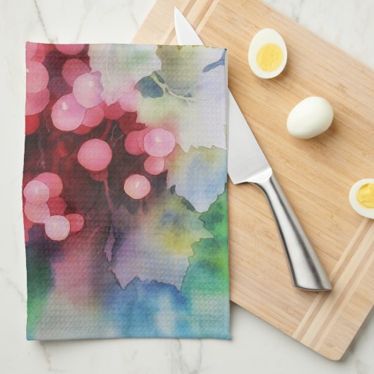 Linge De Cuisine Raisins (Quart Plié)