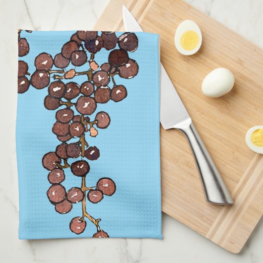 Linge De Cuisine Raisins de givre Art nouveau (Quart Plié)