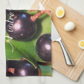 Linge De Cuisine Raisins de vin (Quart Plié)