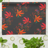 Linge De Cuisine Raisins et feuilles (Plié)