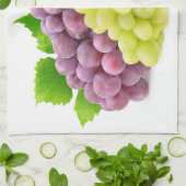 Linge De Cuisine raisins rouges et blancs (Plié)