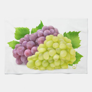 Linge De Cuisine raisins rouges et blancs