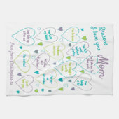 Linge De Cuisine Raisons personnalisées J'aime maman (Horizontal)